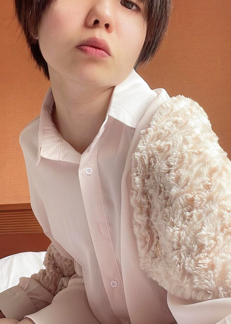 カラーシャツブラウス